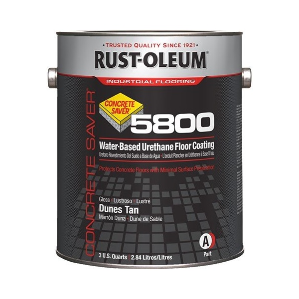 Rust-Oleum Coating, 5800, 1 gal, Kit, Dunes Tan, Gloss, Floor, Water 353867 - main